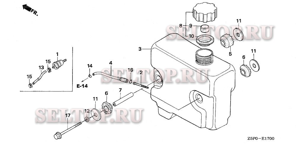 Топливный бак для Honda GXV340UA2 DA33