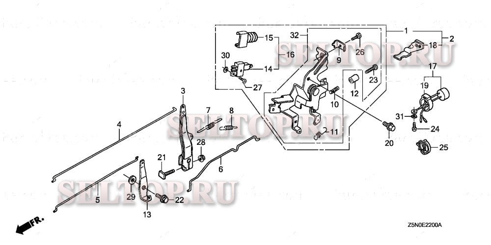 Управление (1) для Honda GXV340UT2 DAS