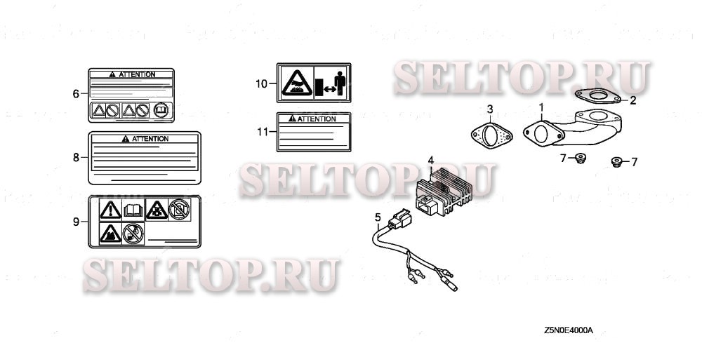 Прочие запчасти для Honda GXV340UT2 DAS