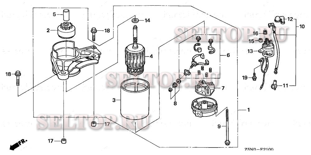 Стартер для Honda GXV340UT2 DAS