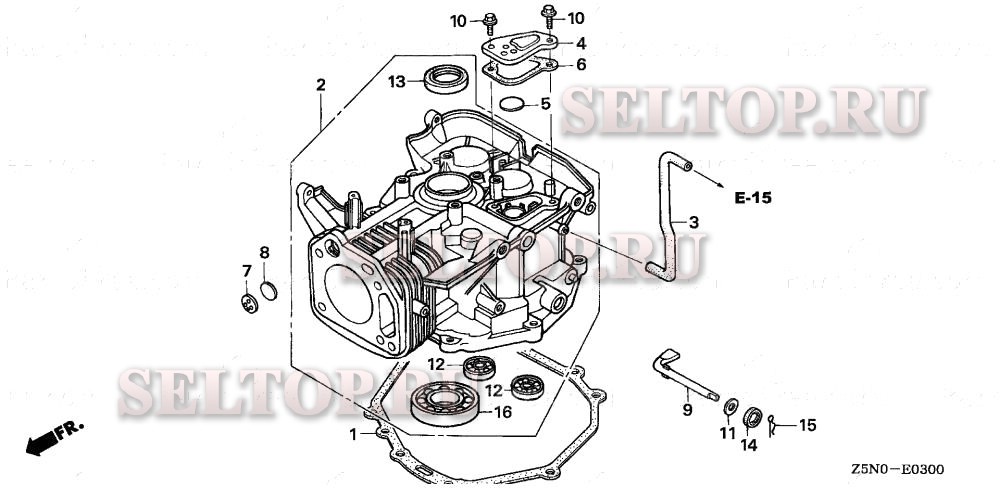Блок цилиндров для Honda GXV340UT2 DM33