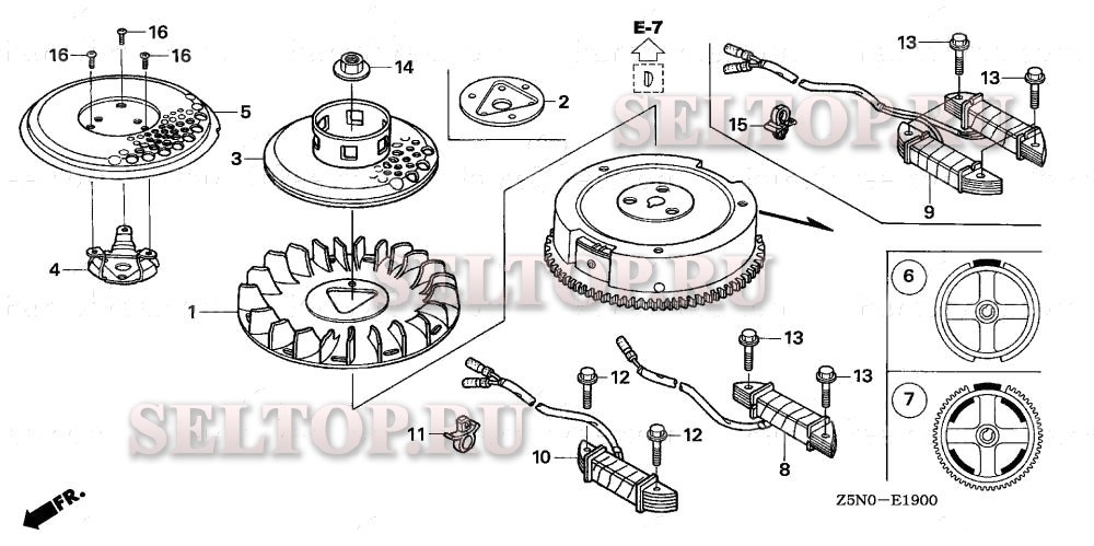 Маховик для Honda GXV340UT2 DN4