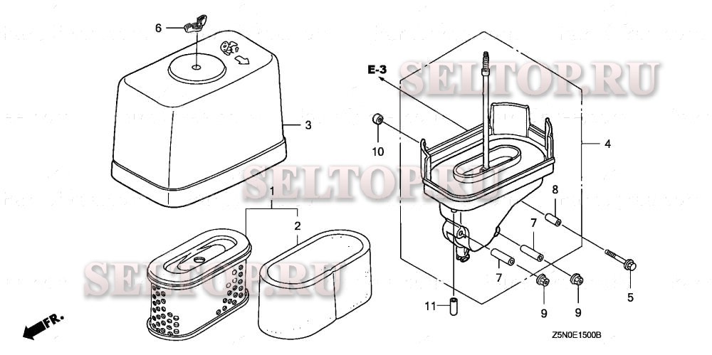 Воздушный фильтр для Honda GXV340UT2 DNG4