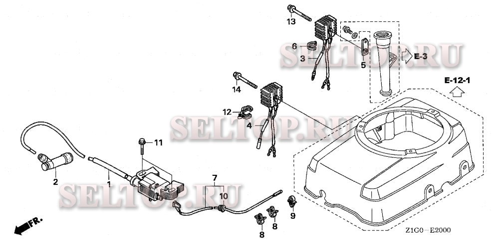 Катушка зажигания для Honda GXV390A1 DA23