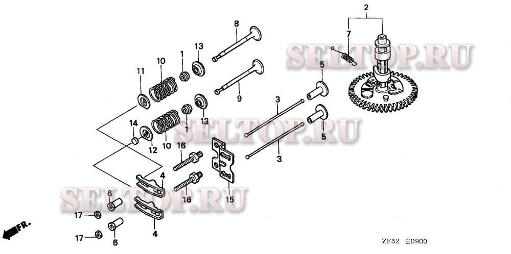 Распредвал для Honda GXV390K1 DA23