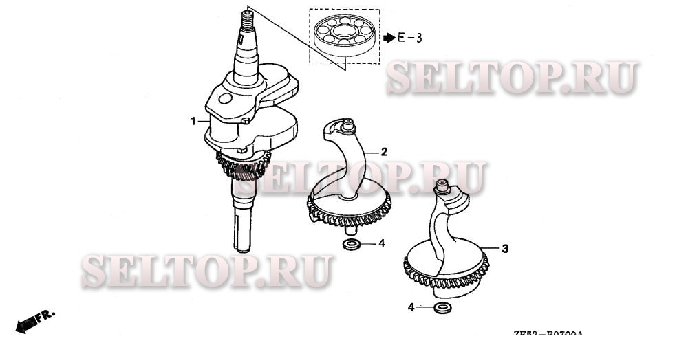 Коленвал для Honda GXV390K1 DNE3