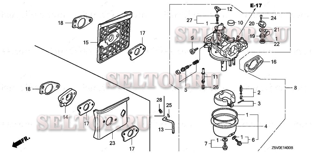 Карбюратор для Honda GXV390RT1 DCST
