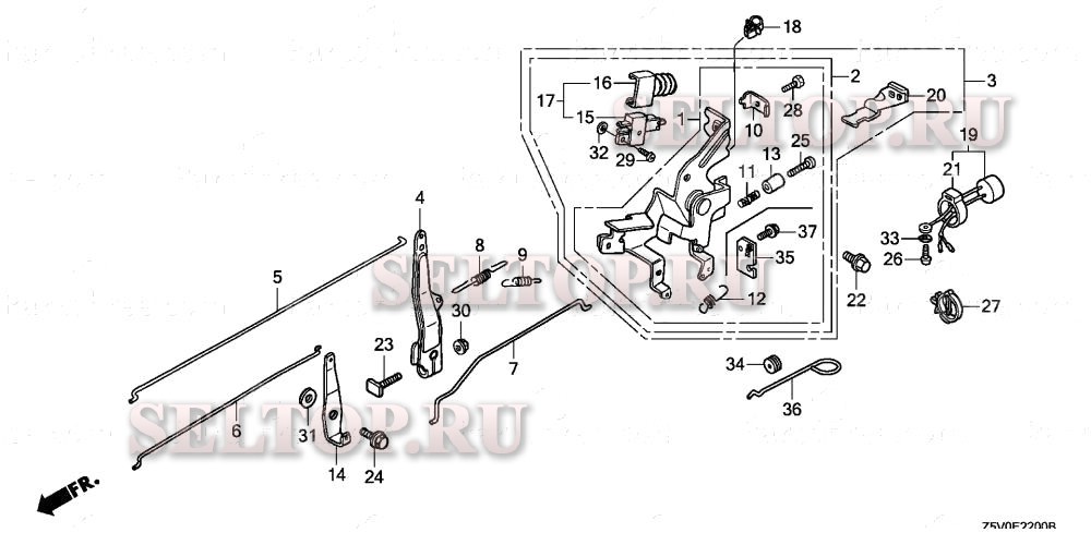 Управление (1) для Honda GXV390RT1 DCST