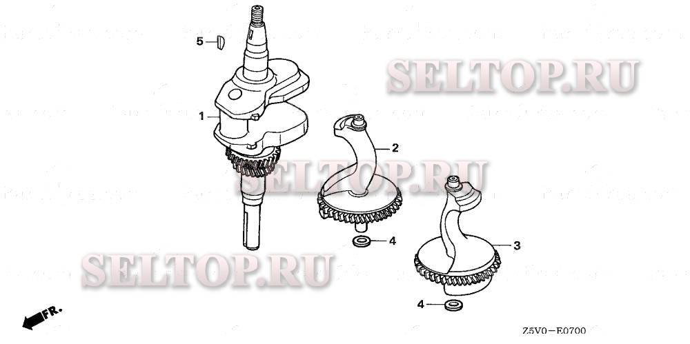 Коленвал для Honda GXV390RT1 DCST