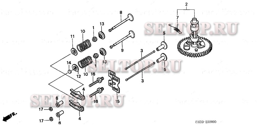 Распредвал для Honda GXV390T1 DE33