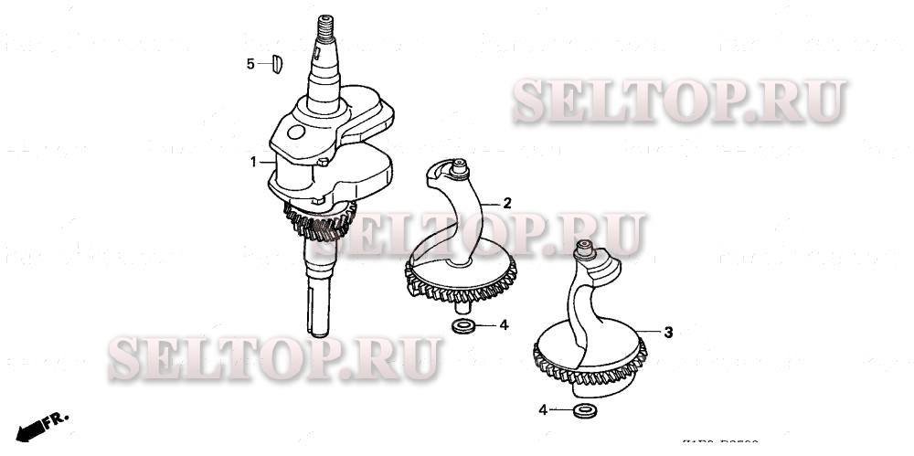 Коленвал для Honda GXV390T1 DE33