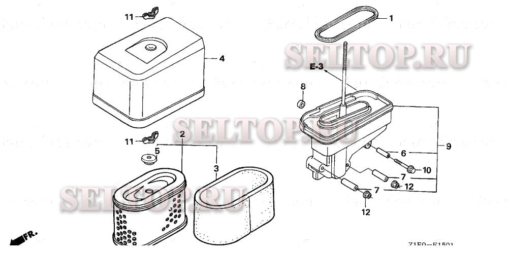 Воздушный фильтр (2) для Honda GXV390T1 DP23