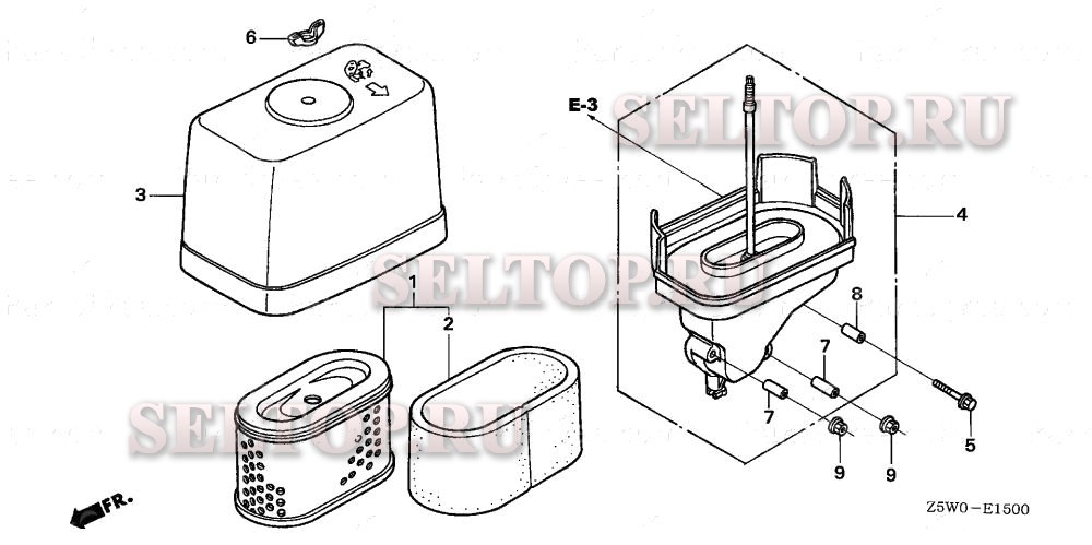 Воздушный фильтр для Honda GXV390UA1 DETR