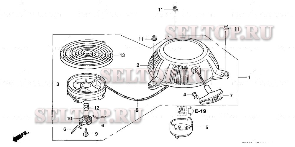 Ручной стартер для Honda GXV50 SA