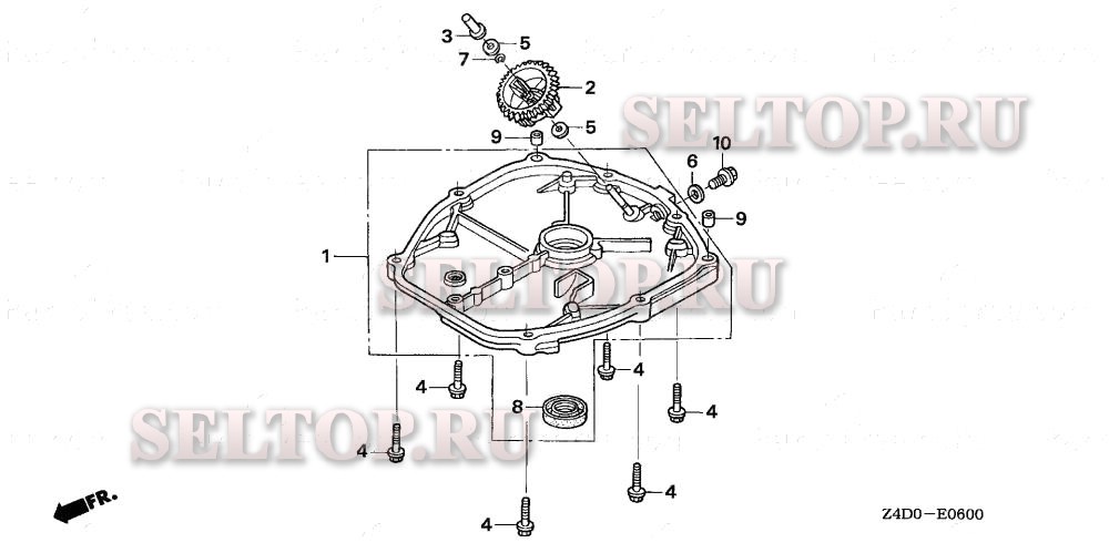 Боковая крышка картера для Honda GXV50U VE
