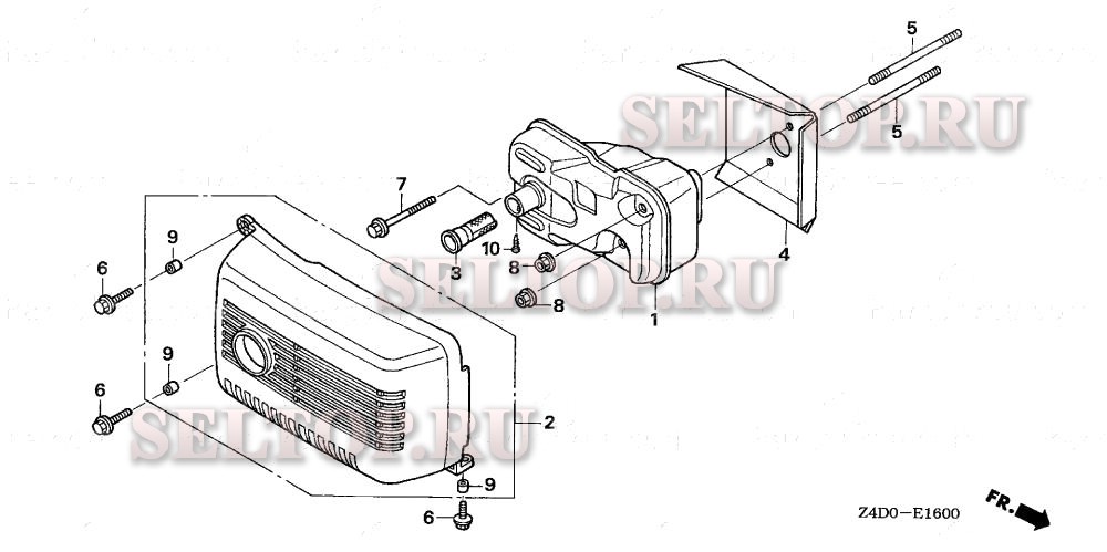 Глушитель для Honda GXV50U VE