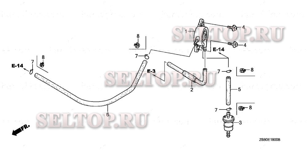 Топливный насос для Honda GXV520U QRA5