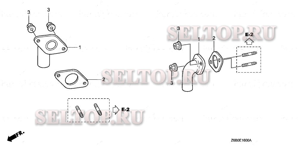 Выхлопная труба для Honda GXV520U QXA4