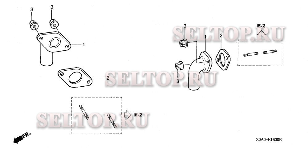 Выхлопная труба для Honda GXV530 EXA1