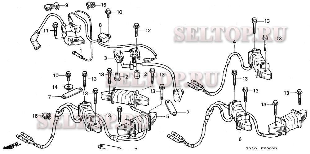 Катушка зажигания для Honda GXV530 EXA1/A