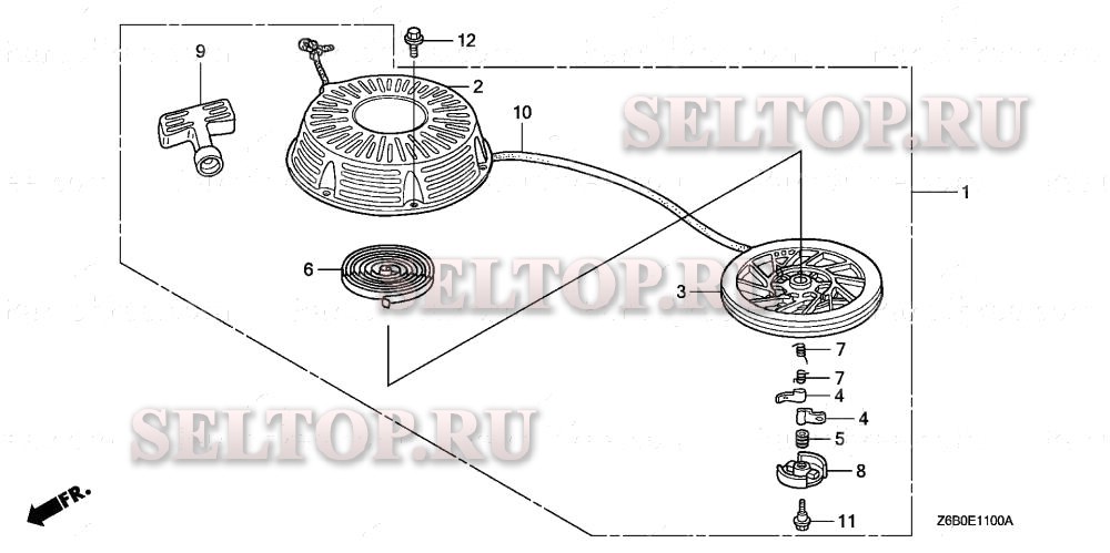 Ручной стартер для Honda GXV530R QRA5