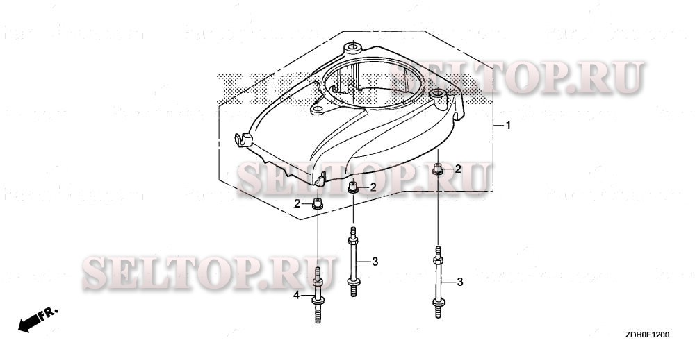 Кожух вентилятора для Honda GXV57UT N7E1