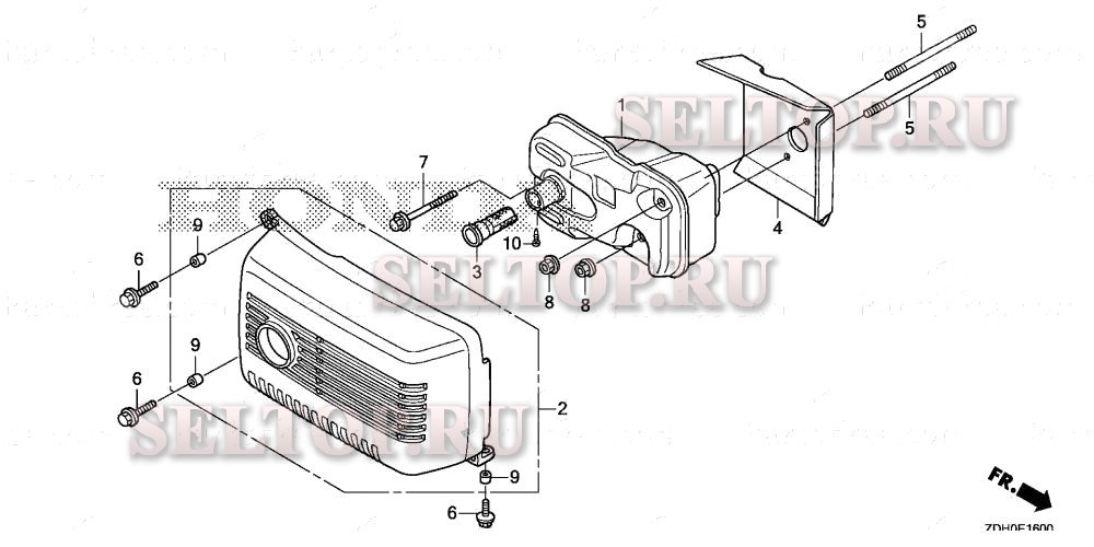 Глушитель для Honda GXV57UT N7E1