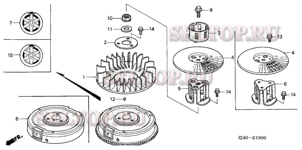 Маховик для Honda GXV610K1 QAF