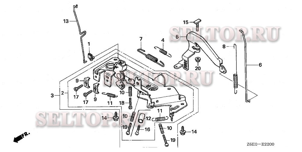 Управление для Honda GXV610U1 QWA