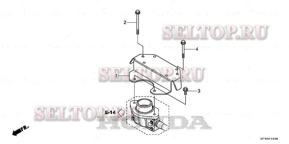 Крепление воздушного фильтра для Honda GXV660RH TAF2