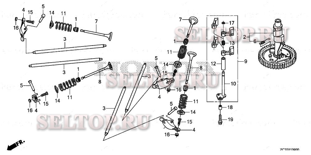 Распредвал для Honda GXV660RH TAF2