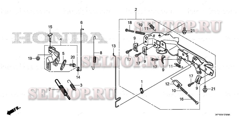 Управление для Honda GXV660RH TAF2