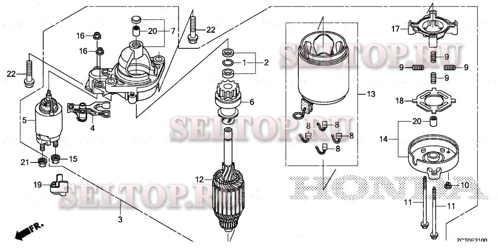 Стартер для Honda GXV660RH TAF2