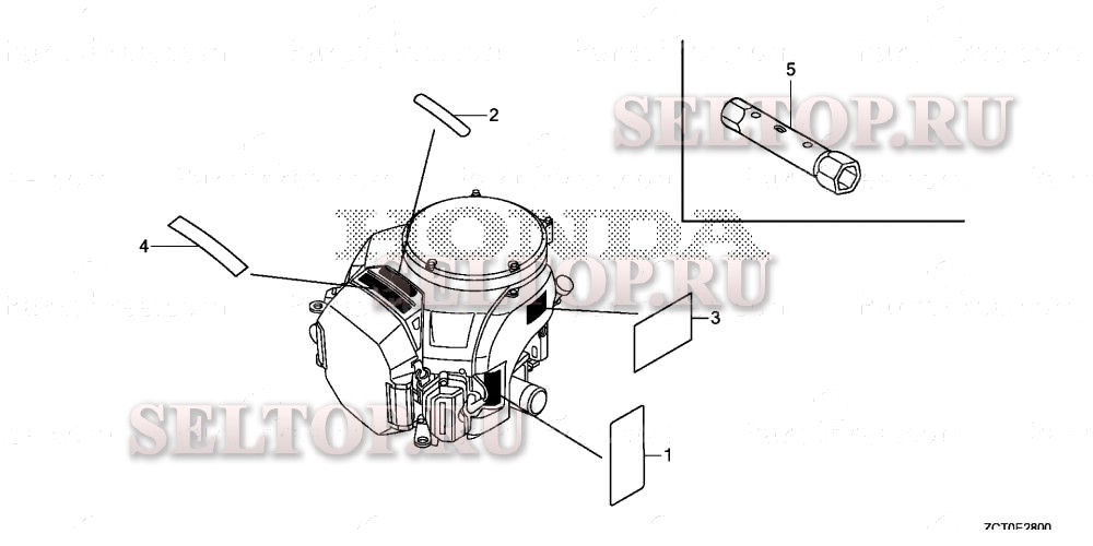 Этикетка, инструмент для Honda GXV660RH TAF4