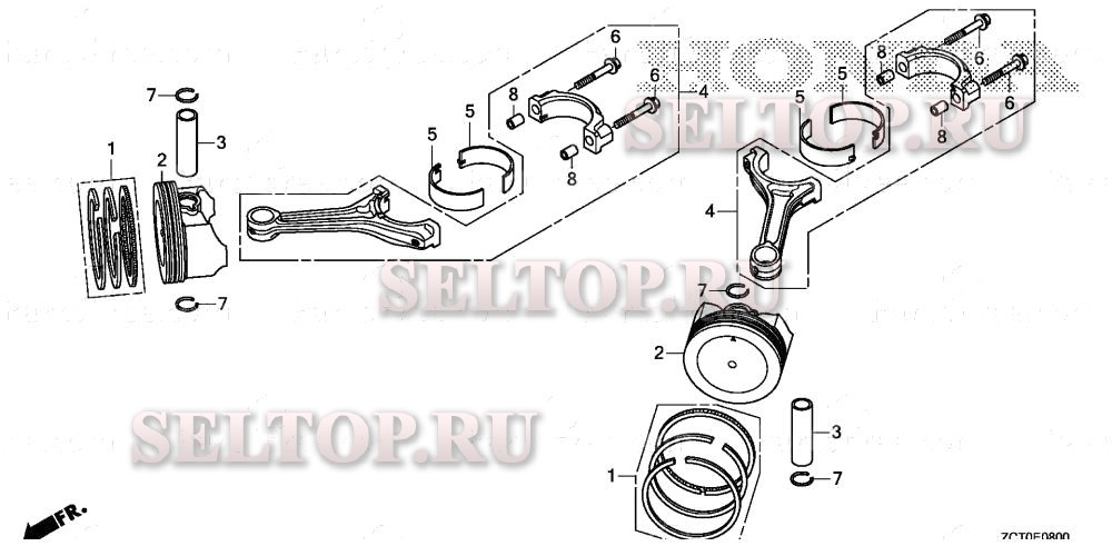 Поршень для Honda GXV660RH TAF4