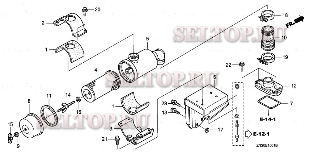 Шноркель воздушного фильтра для Honda GXV670 TAE2