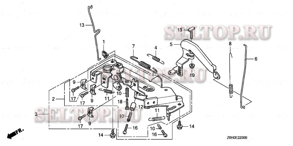 Управление для Honda GXV670R TAE2