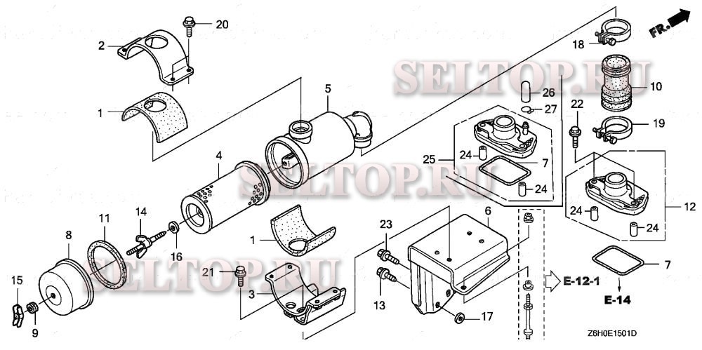 Шноркель воздушного фильтра для Honda GXV670U TAF2