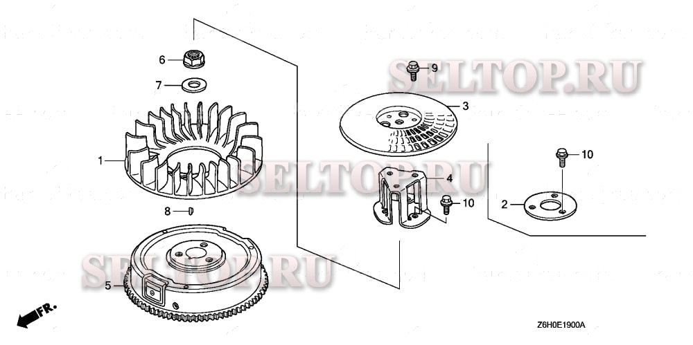 Маховик для Honda GXV670U TAF2