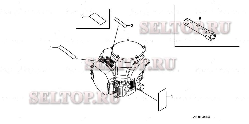 Этикетка для Honda GXV690R TAF3