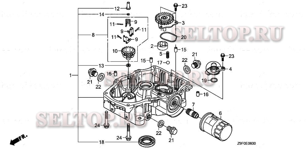 Масляный поддон для Honda GXV690R TAF3