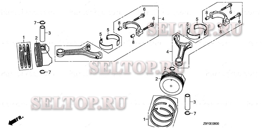 Поршень для Honda GXV690R TAF3