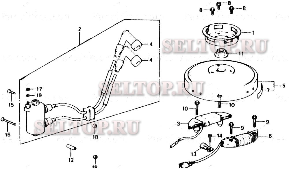 C.d.i. катушка зажигания, маховик для Honda BF100C SA