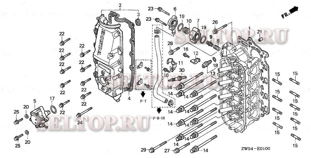 Крышка головки цилиндра для Honda BF115A1 LA