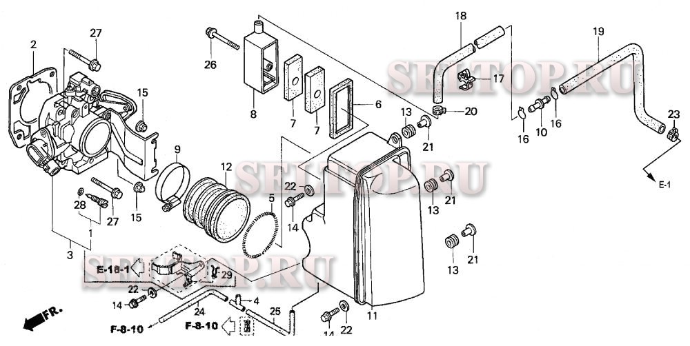 Корпус дросселя для Honda BF115A1 LA
