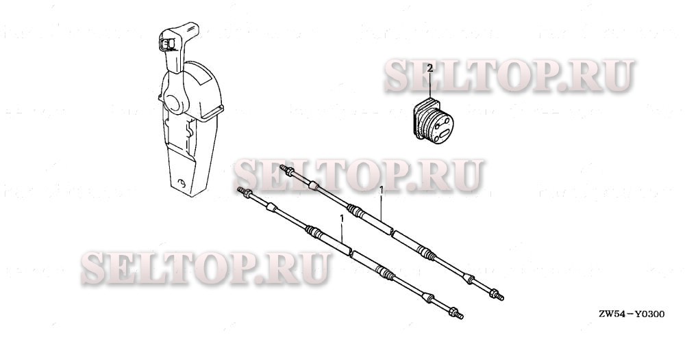 Кабель (single) для Honda BF115A1 XA