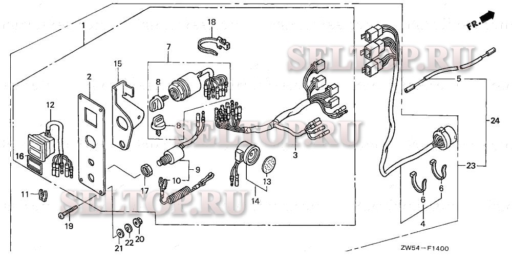 Панель управления  для Honda BF115A1 XA