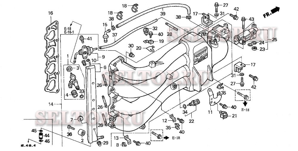 Всасывающий патрубок для Honda BF115A1 XA