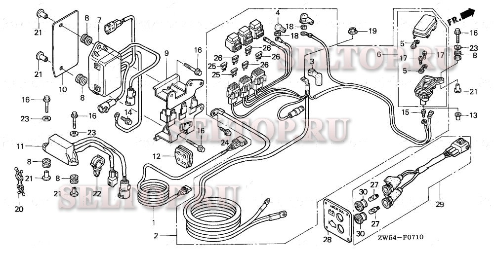Провода стартера для Honda BF115A1 XA