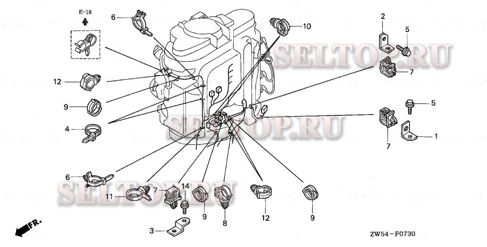 Хомут (предохранитель ) для Honda BF115A2 LCA